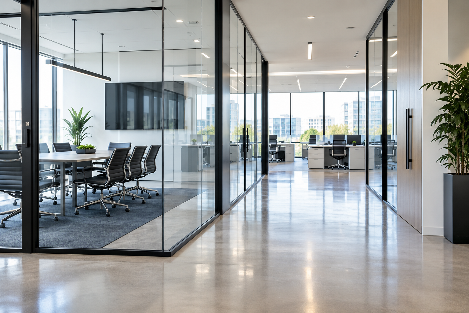 Clean modern professional office